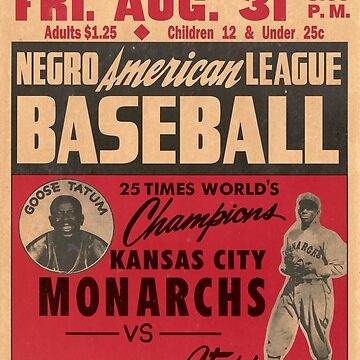 Poster advertising a game between the Kansas City Monarchs and the Harlem  Stars