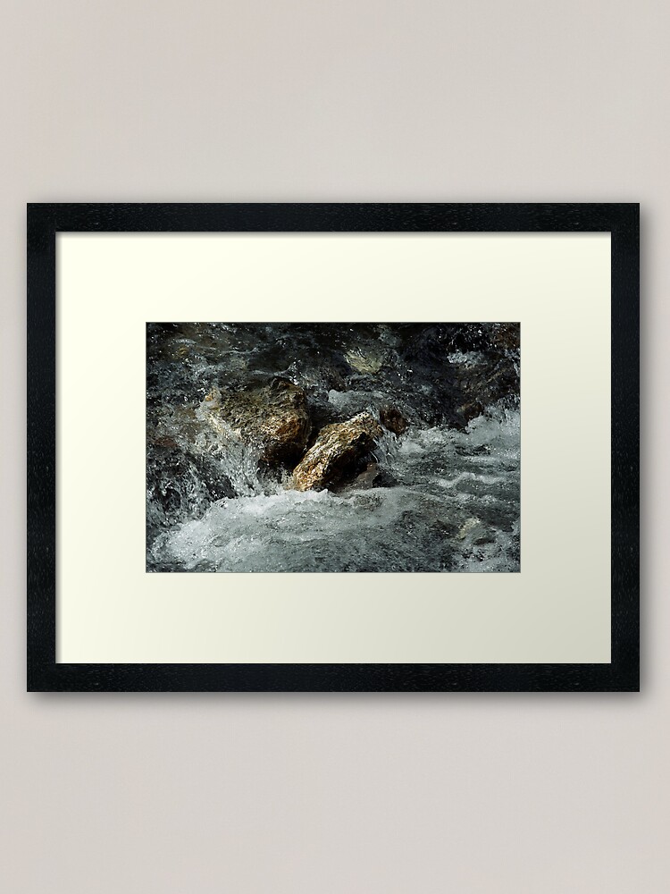 Alternate view of Weisse Lütschine: How long can a stone resist all that water? Framed Art Print