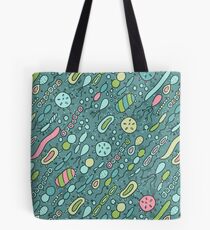 Microbes pattern. Bacteria design for biology lovers. Tote Bag