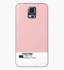 Pantone - Erdbeercreme Hülle & Klebefolie für Samsung Galaxy