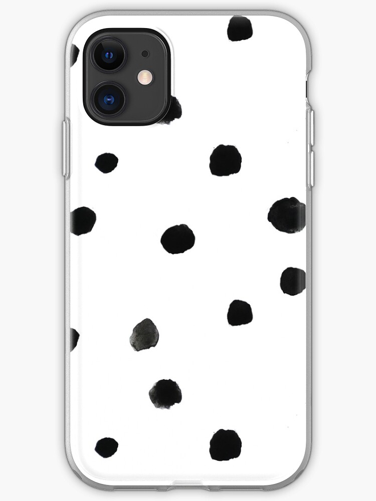 Preppy Spots Black and White Minimal Polka Dot Print iphone 11 case Preppy Spots Black and White Minimal Polka Dot Print iphone 11 case