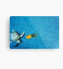 Turtles Freund Die Ananas Metalldruck