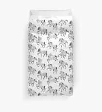 Dancing Horses - Grey Duvet Cover