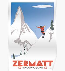 Zermatt, Valais, Switzerland,Ski Poster Poster