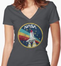 Camiseta entallada de cuello en V Nasa Vintage Colors V01
