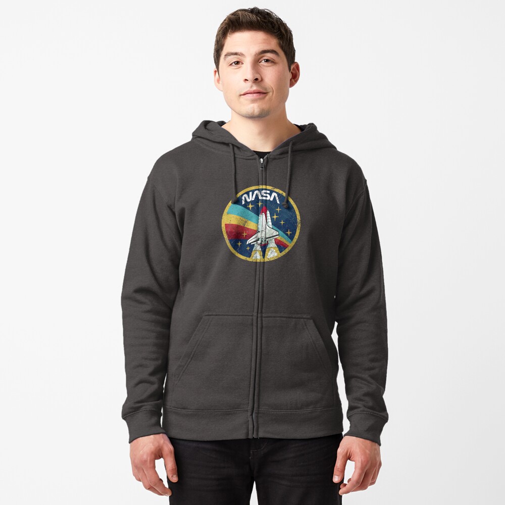 Nasa Vintage Colors V01 Zipped Hoodie