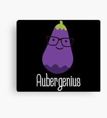 Aubergenius on dark Canvas Print