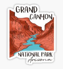 Grand Canyon National Park Arizona Desert Valley River Sticker