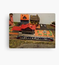 Scale Model Trains, Scale Model Buildings, Greenberg's Train and Toy Show, Edison, New Jersey Canvas Print