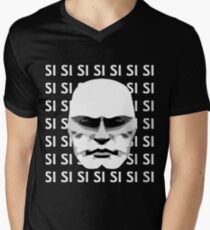Mussolini SI SI SI Men's V-Neck T-Shirt