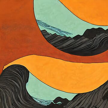 Artwork thumbnail, Earth Tone Abstract Inked Beach by futureimaging