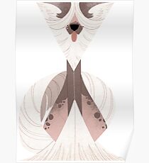Geometric dogs - Chinese Crested Poster