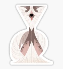 Geometric dogs - Chinese Crested Sticker