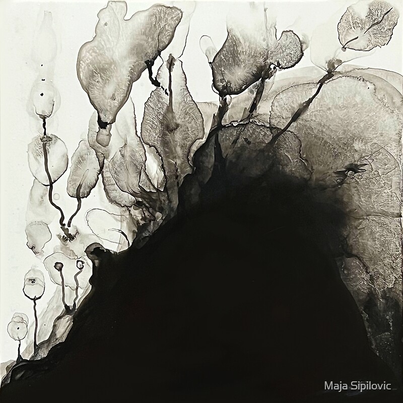 "Seaweed, Ink on ClayBoard" by Maja Sipilovic Redbubble