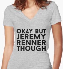 Jeremy Renner Women's Fitted V-Neck T-Shirt