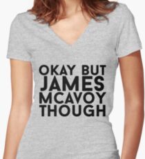 James McAvoy Women's Fitted V-Neck T-Shirt