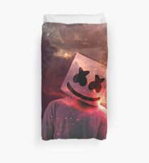 Marshmello Red Galaxy Duvet Cover