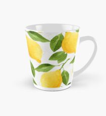 Watercolor Lemon Pattern Tall Mug