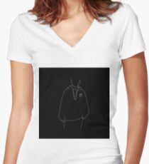 Louis Tomlinson Line Art Women's Fitted V-Neck T-Shirt