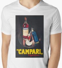 Campari Vintage Beverage Advertisement Poster Men's V-Neck T-Shirt