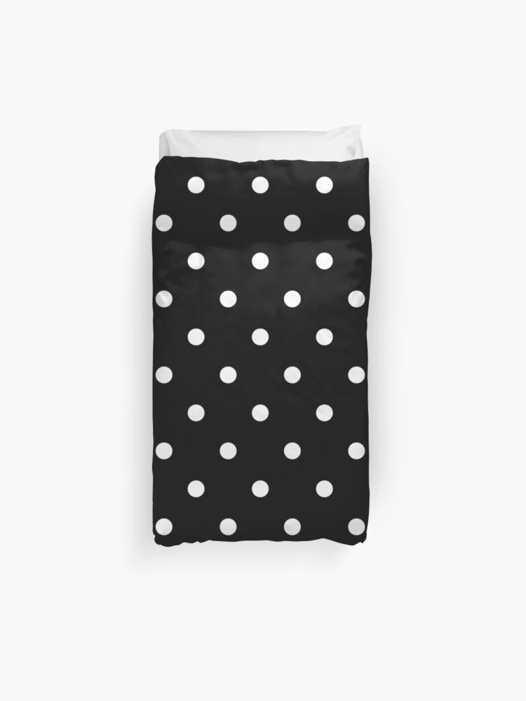 Black And White Polka Dots Duvet Cover By Xanderone Redbubble