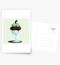 Penguin Ice Cream Sundae Postcards