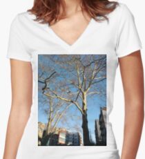 Tree Women's Fitted V-Neck T-Shirt
