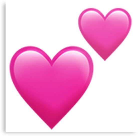 Impression m tallique  Deux coeur  Emoji   par emojiqueen 