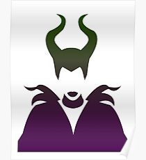 Maleficent Ombre / Purple and Green Poster