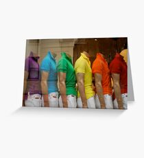 rainbow window Greeting Card