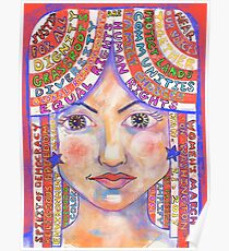 Colorful Manifesto for the Women’s March on Washington 2017 Poster