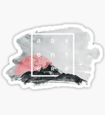 Adventure Typography Mountainview Sticker