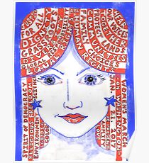 Women’sMarch on Washington 2017 Red, White and Blue Poster