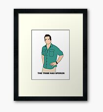 CBS Survivor Jeff Probst- The Tribe Has Spoken Framed Print