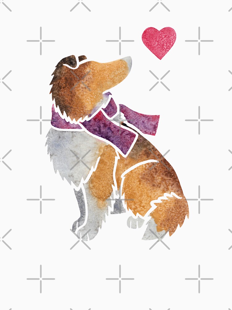Watercolour Rough Collie by animalartbyjess