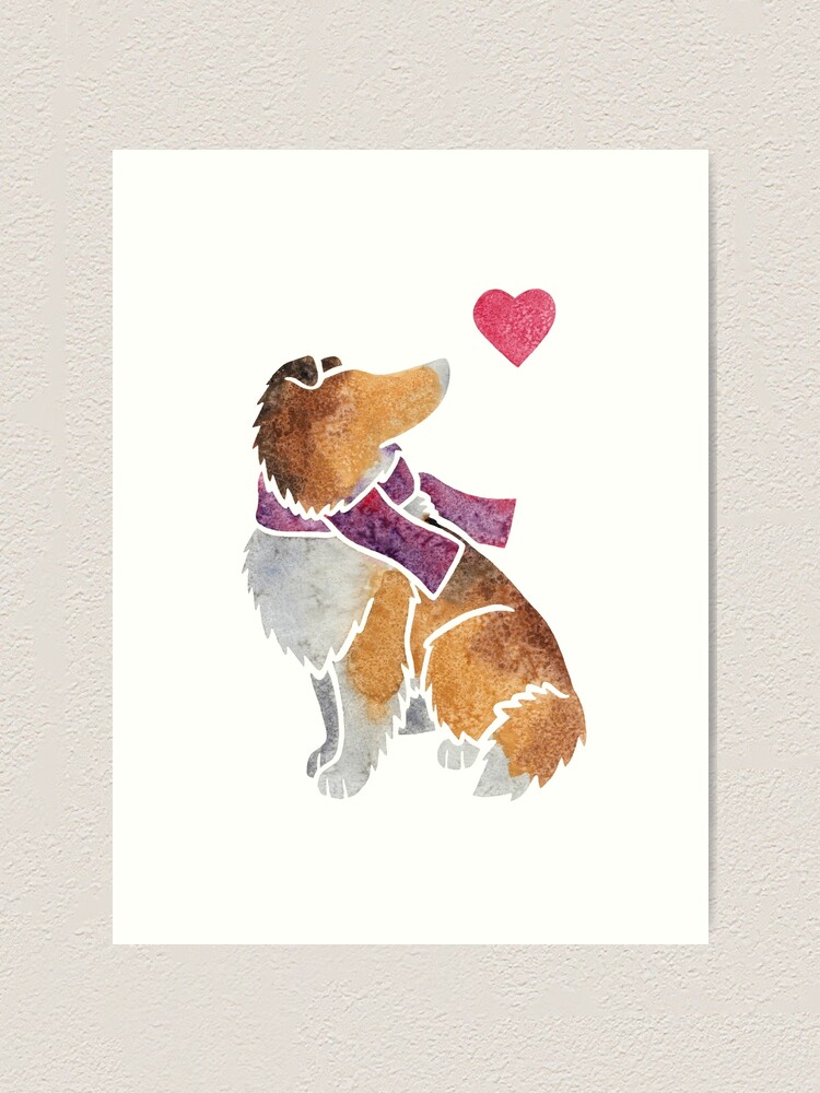 Alternate view of Watercolour Rough Collie Art Print