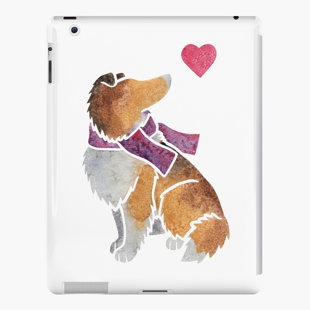 Watercolour Rough Collie iPad Case & Skin