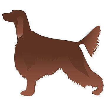 Artwork thumbnail, Irish Setter Basic Dog Breed Silhouette Illustration by TriPodDogDesign