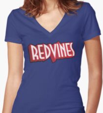 Redvines Women's Fitted V-Neck T-Shirt