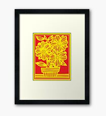 Merson Flowers Yellow Red Framed Print