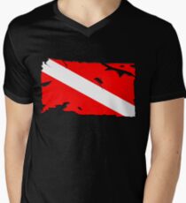 Divers Down Flag Men's V-Neck T-Shirt
