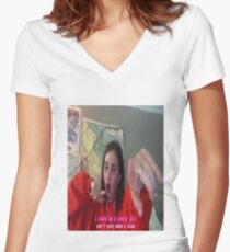 clairo clairo clairo Women's Fitted V-Neck T-Shirt