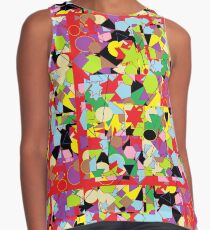 Motley Abstract Pattern Contrast Tank