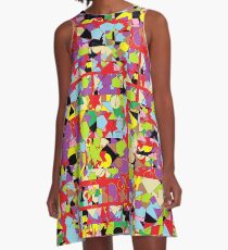 Motley Abstract Pattern A-Line Dress