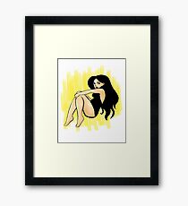 Cartoon Girl Framed Print