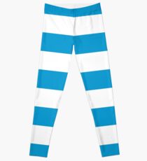 Blue and White Stripe Leggings