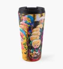 Traditional Russian matryoshka Nesting Puzzle Dolls Travel Mug
