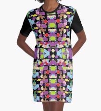 Motley abstract symmetrical pattern Graphic T-Shirt Dress