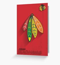 Chicago Blackhawks Minimalist Print Greeting Card