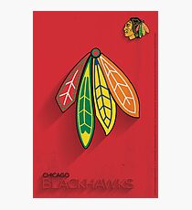 Chicago Blackhawks Minimalist Print Photographic Print